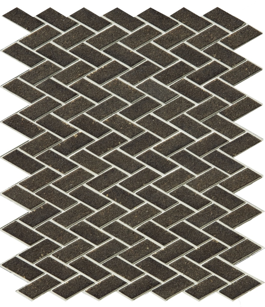 Herringbone unglazed porcelain mosaic field - 1 color pattern