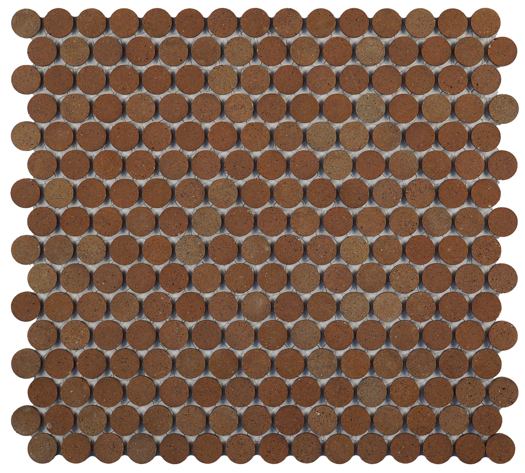 Round pattern unglazed stoneware mosaic