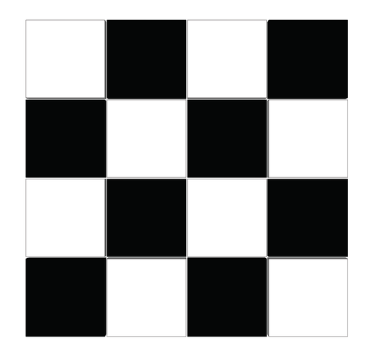 [VI100CASC] 100mm square straight checker 'Bordeaux'