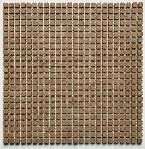 Bud pattern unglazed stoneware mosaic